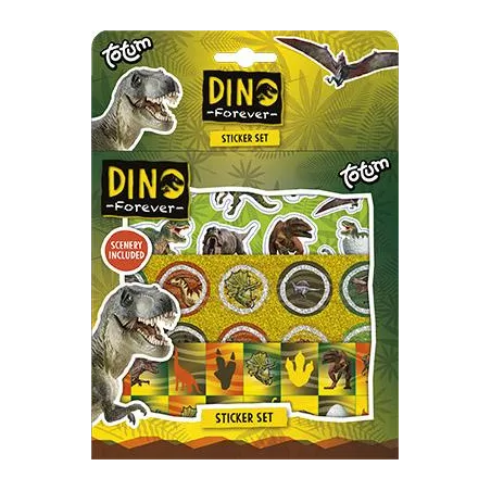 ZESTAW NAKLEJEK Z DINOZAURAMI TOTUM 3+
