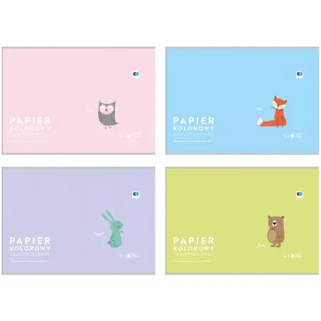 Papier Kolorowy Samoprzylepny 8 Kartek B4 Papier Kolorowy Samoprzylepny 8 Kartek B4