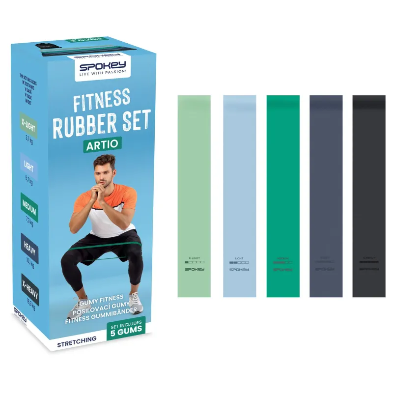 ZESTAW GUM OPOROWYCH FITNESS SPOKEY ARTIO 5 STOPNI OPORU