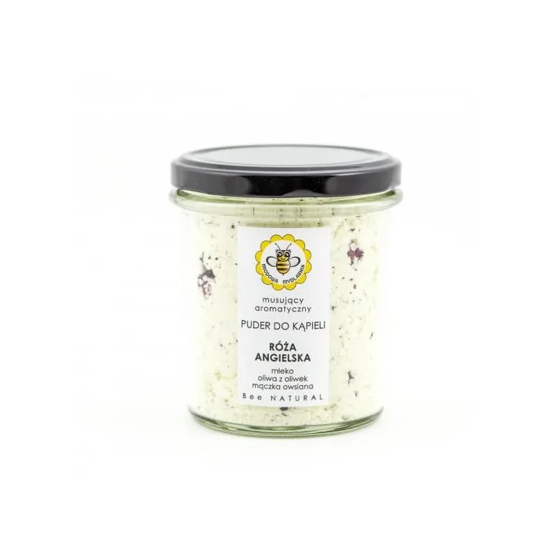 Miodowa Mydlarnia Angielska Róża MUSUJĄCY PUDER DO KĄPIELI 180 G