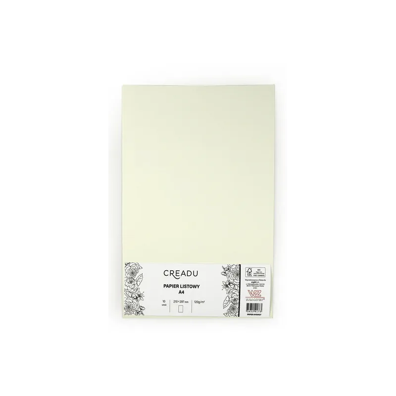 PAPIER LISTOWY 10 SZTUK A4 CREADU