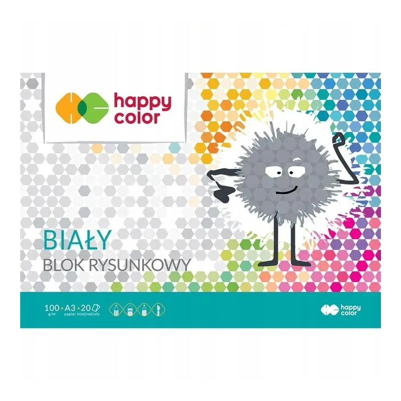 BLOK RYSUNKOWY BIAŁY 20 ARKUSZY A3 HAPPY COLOR