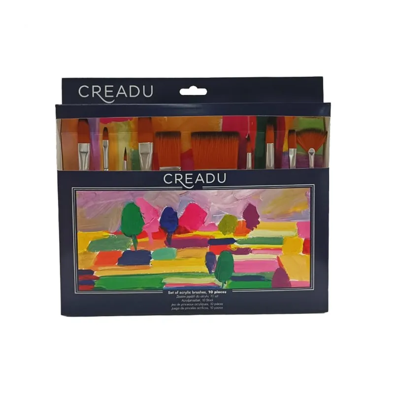 ZESTAW PĘDZLI DO AKRYLU 10SZT. CREADU