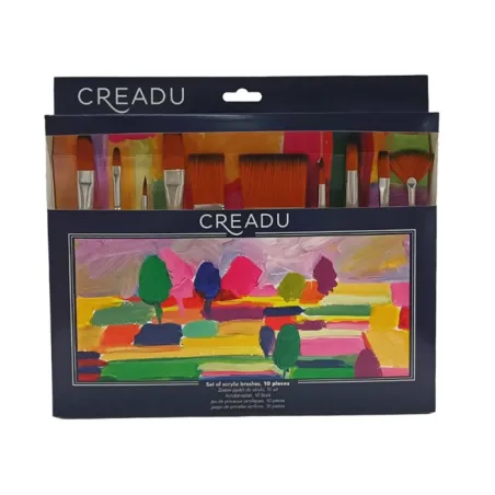 ZESTAW PĘDZLI DO AKRYLU 10SZT. CREADU