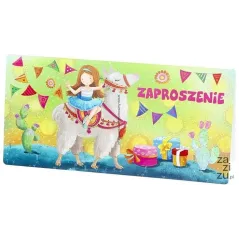ZAPROSZENIA URODZINOWE DZIECIĘCE Z LAMĄ/ALPAKĄ 10 SZTUK
