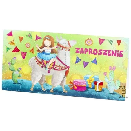 ZAPROSZENIA URODZINOWE DZIECIĘCE Z LAMĄ/ALPAKĄ 10 SZTUK