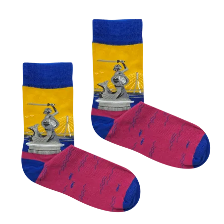 SKARPETKI DAMSKIE SYRENKA RETRO MAGENTA ROZMIAR 42-46