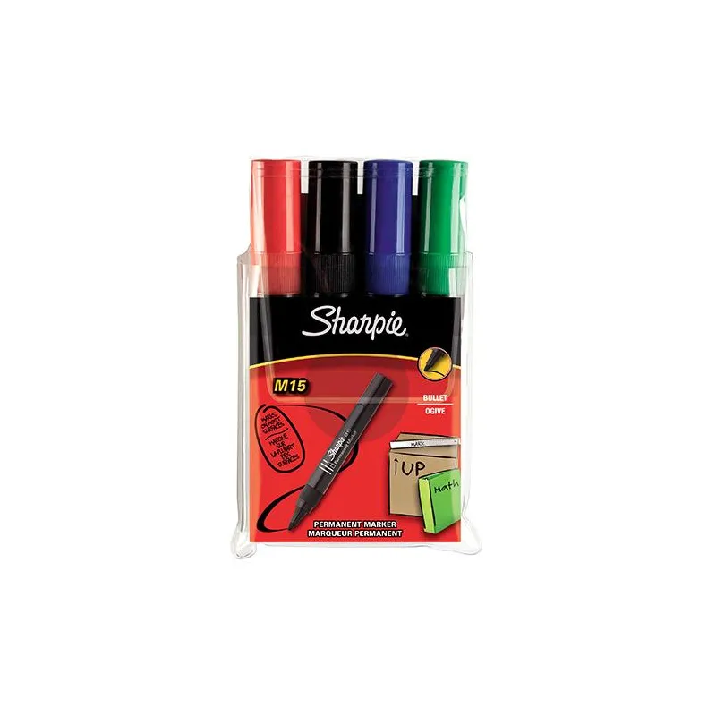 MARKERY PERMANENTNE 4 KOLORY SHARPIE