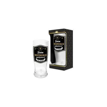 Szklanka Do Piwa Jestem Nieśmiały Zagadaj Pierwsza! 500Ml Szklanka Do Piwa Jestem Nieśmiały Zagadaj Pierwsza! 500Ml