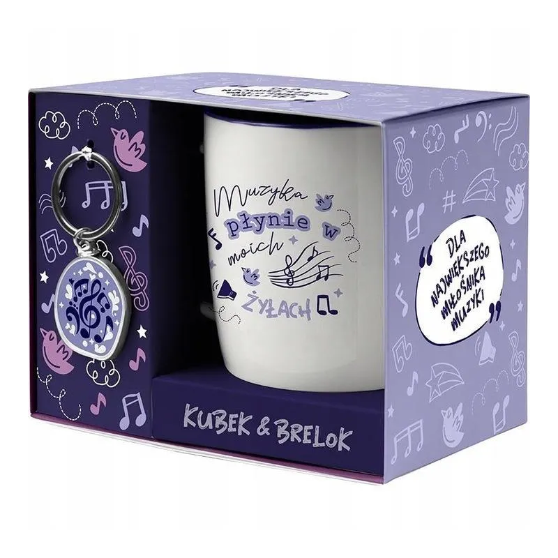 KUBEK CERAMICZNY 330 ML MUZYKA PŁYNIE W MOICH ŻYŁACH