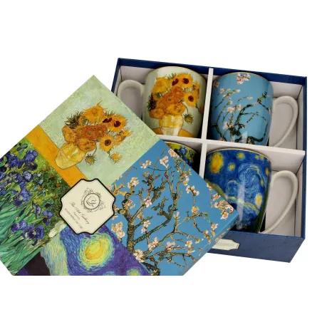 ZESTAW 4 KUBKÓW PORCELANOWYCH VAN GOGH 350ML DUO II GATUNEK