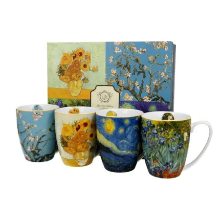 Zestaw 4 Kubków Porcelanowych Van Gogh 350Ml Duo Ii Gatunek