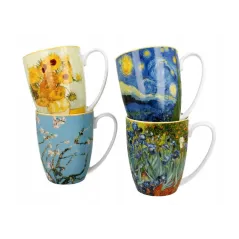 ZESTAW 4 KUBKÓW PORCELANOWYCH VAN GOGH 350ML DUO II GATUNEK