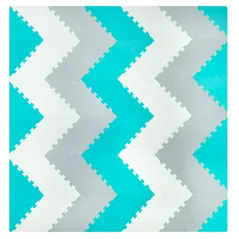 MATA PIANKOWA DLA DZIECI 180x180 CM SMIKI – PUZZLE TURKUSOWE 96 ELEMENTÓW 10M+
