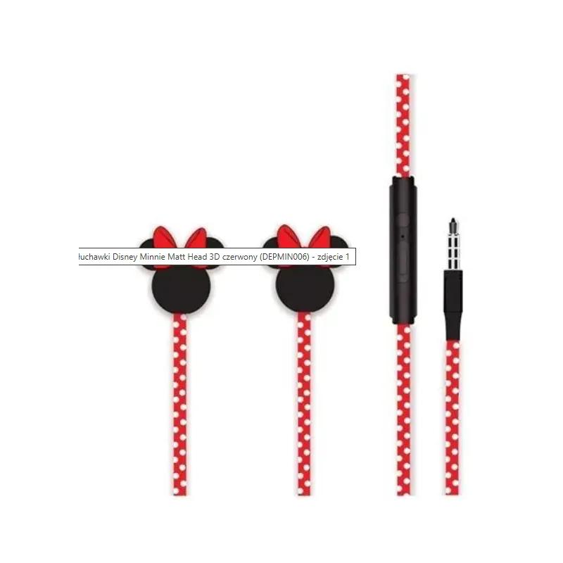 SŁUCHAWKI DISNEY MINNIE 3D JACK 3,5 MM – DOUSZNE STEREO Z PILOTEM
