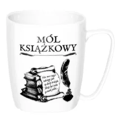 KUBEK PORCELANOWY MÓL KSIĄŻKOWY 380ML