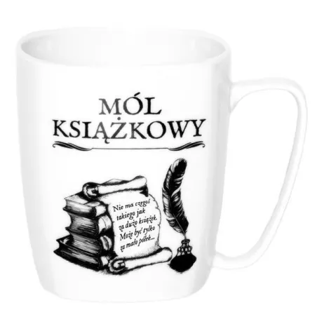 KUBEK PORCELANOWY MÓL KSIĄŻKOWY 380ML