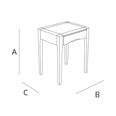 Dębowa Szafka Nocna Stlik Zara Home 45X35X55 Cm – Z Szufladą, Ciemny Brąz