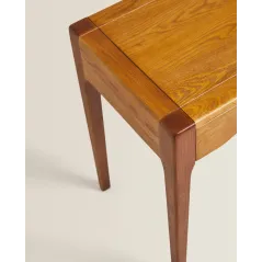 DĘBOWA SZAFKA NOCNA STLIK ZARA HOME 45x35x55 CM – Z SZUFLADĄ, CIEMNY BRĄZ