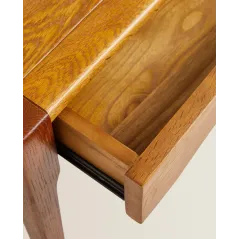 DĘBOWA SZAFKA NOCNA STLIK ZARA HOME 45x35x55 CM – Z SZUFLADĄ, CIEMNY BRĄZ