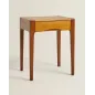 Dębowa Szafka Nocna Stlik Zara Home 45X35X55 Cm – Z Szufladą, Ciemny Brąz