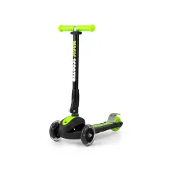 HULAJNOGA TRÓJKOŁOWA LED DLA DZIECI MILLY MALLY SCOOTER MAGIC GREEN 3+
