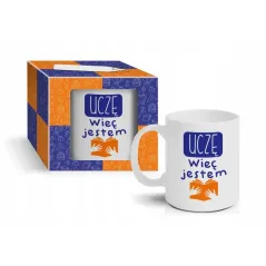 KUBEK CERAMICZNY DZIEŃ NAUCZYCIELA UCZĘ WIĘC JESTEM 300ML
