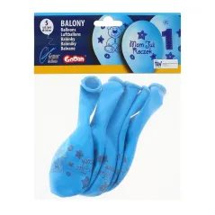 BALONY MOJE 1 URODZINY NIEBIESKIE 5 SZTUK