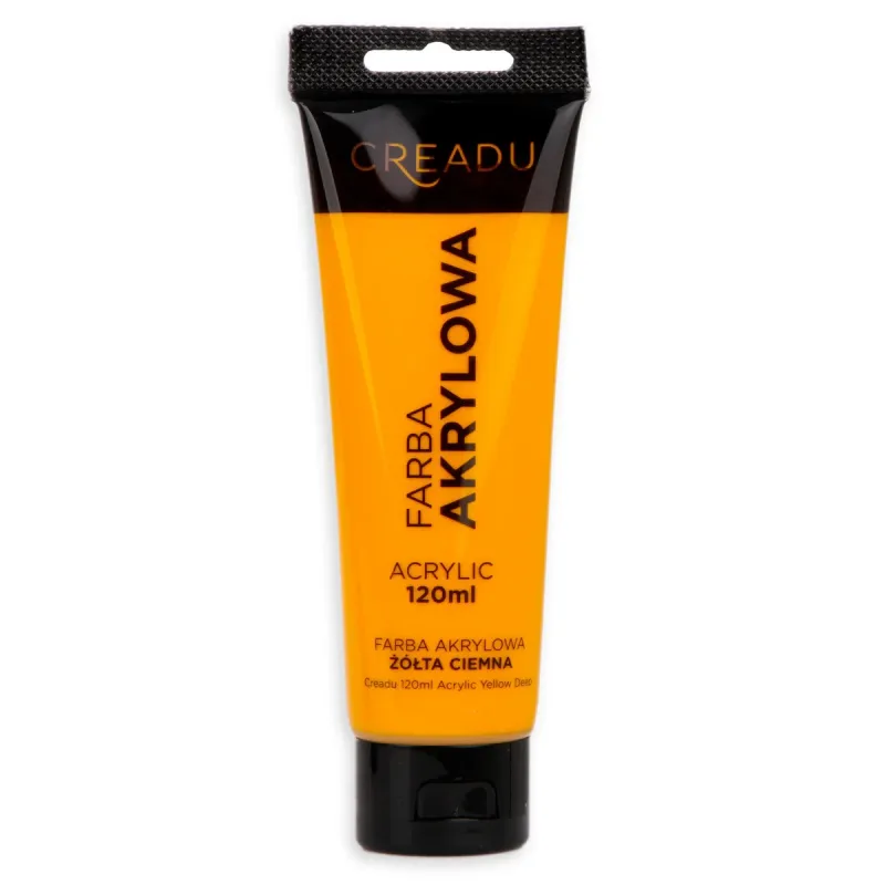 FARBA AKRYLOWA ŻÓŁTA CIEMNA 120 ML CREADU