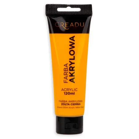FARBA AKRYLOWA ŻÓŁTA CIEMNA 120 ML CREADU