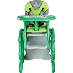 KRZESEŁKO DO KARMIENIA + STOLICZEK 2W1 ZIELONE CARETERO PRIMUS 6M+