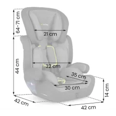 FOTELIK SAMOCHODOWY 9-36 KG – REGULOWANY, GRUPA I-III RICOKIDS MASSI