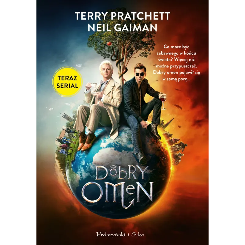 Dobry omen okładka filmowa Terry Pratchett,Neil Gaiman