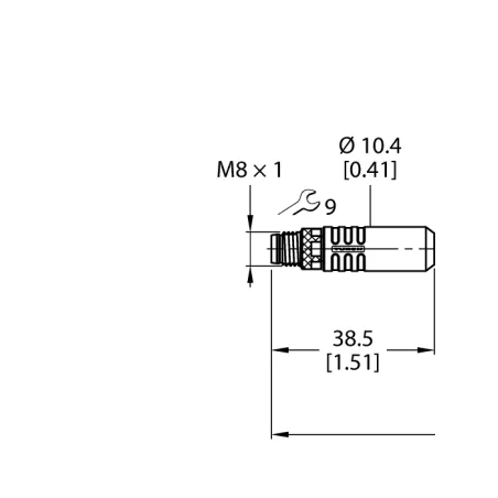 Kabel Przewód Przemysłowy Ethernet M8 4-Pin 5M Turck Psgs4M-4422-5M