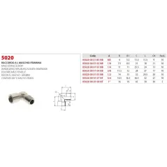 Kolanko Niklowane Męskie/Żeńskie Gw/Gz Bsp - Bspt 3/4 Aignep Seria 5020 – 05020000107Nt