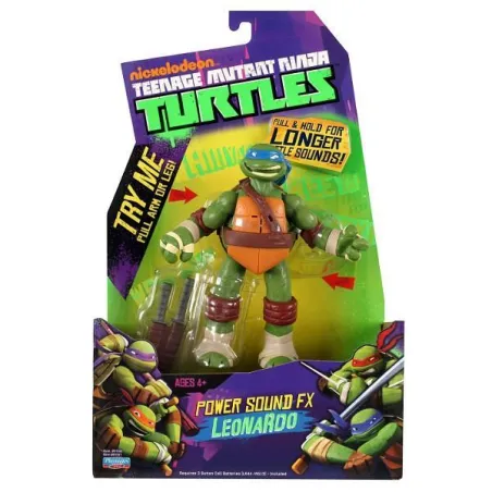 FIGURKA WOJOWNICZE ŻÓŁWIE NINJA LEONARDO Z DŹWIĘKIEM 15 CM PLAYMATES TOYS