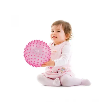 Piłka Sensoryczna Z Wypustkami 20 Cm Różowa Dla Dzieci Do Zabawy I Masażu Ludi 0+