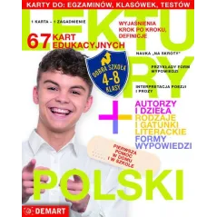 67 KART EDUKACYJNYCH  POLSKI LEKTURY 4-8 KLASA