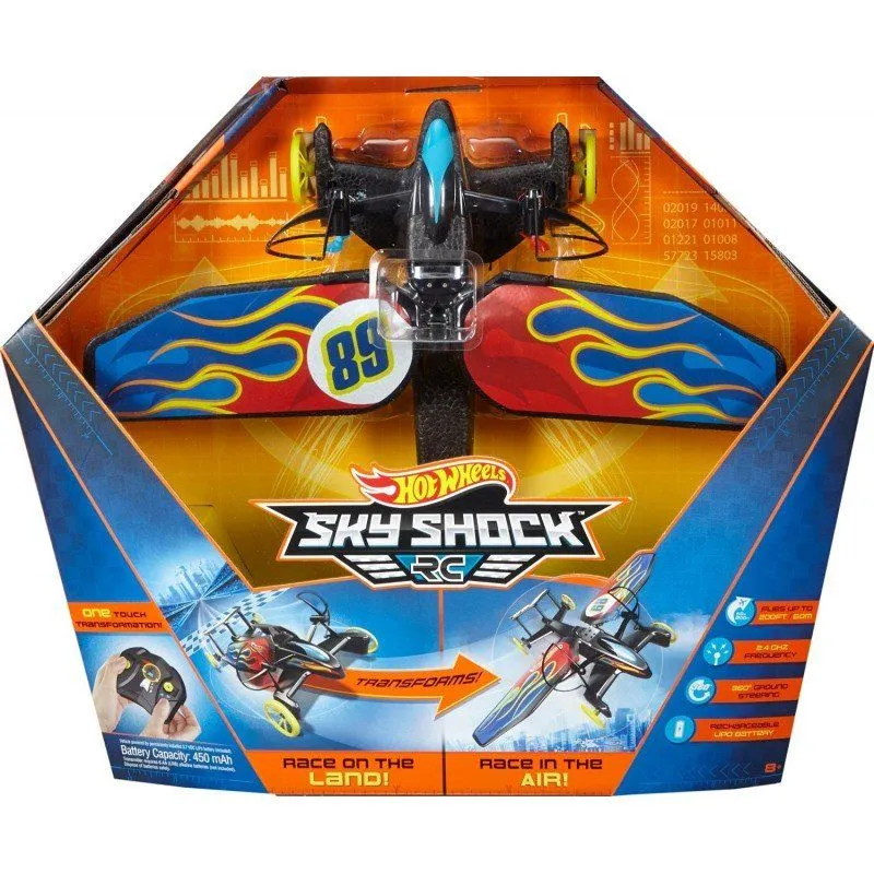 HOT WHEELS SKY SHOCK ZDALNIE STEROWANY POJAZD LATAJĄCY 8+