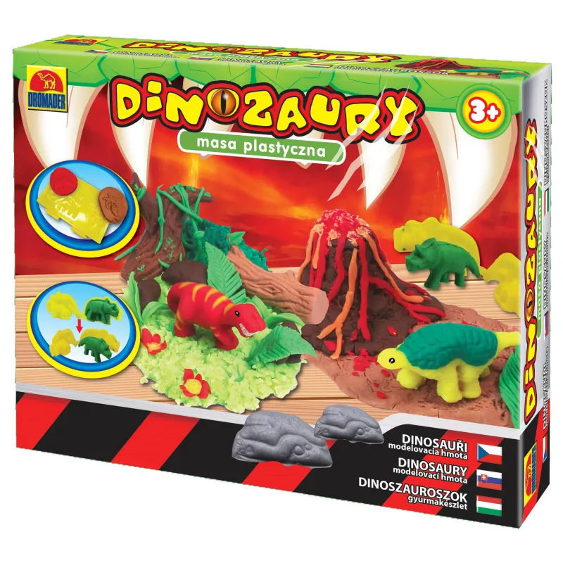 SMILY PLAY CIASTO-MASA DINOZAURY Z FOREMKAMI 4 KOLORY 3+