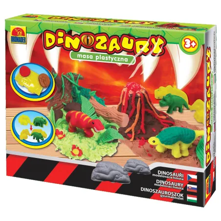 SMILY PLAY CIASTO-MASA DINOZAURY Z FOREMKAMI 4 KOLORY 3+