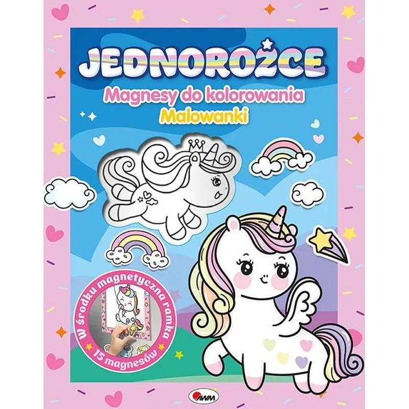 JEDNOROŻCE. MAGNESY DO KOLOROWANIA