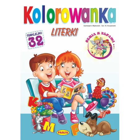 Literki. Kolorowanka Z Naklejkami Literki. Kolorowanka Z Naklejkami
