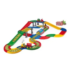 Miasteczko Kid Cars Tor Kolejowy 6,3M + 4 Autka I Tunel Wader 12M+