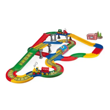 Miasteczko Kid Cars Tor Kolejowy 6,3M + 4 Autka I Tunel Wader 12M+