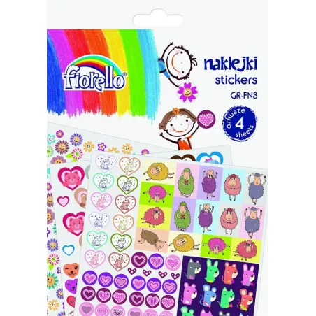 NAKLEJKI FIORELLO DLA DZIEWCZYNKI 4 ARKUSZE