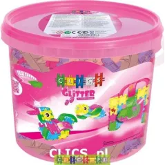 KLOCKI KONSTRUKCYJNE CLICS GLITTER 175 ELEMENTÓW Z WIADERKIEM 4+