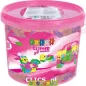 Klocki Konstrukcyjne Clics Glitter 175 Elementów Z Wiaderkiem 4+ Klocki Konstrukcyjne Clics Glitter 175 Elementów Z Wiaderkiem 4+