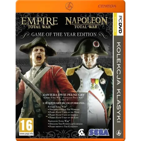 EMPILE TOTAL WAR + NAPOLEON TOTAL WAR PC DVD