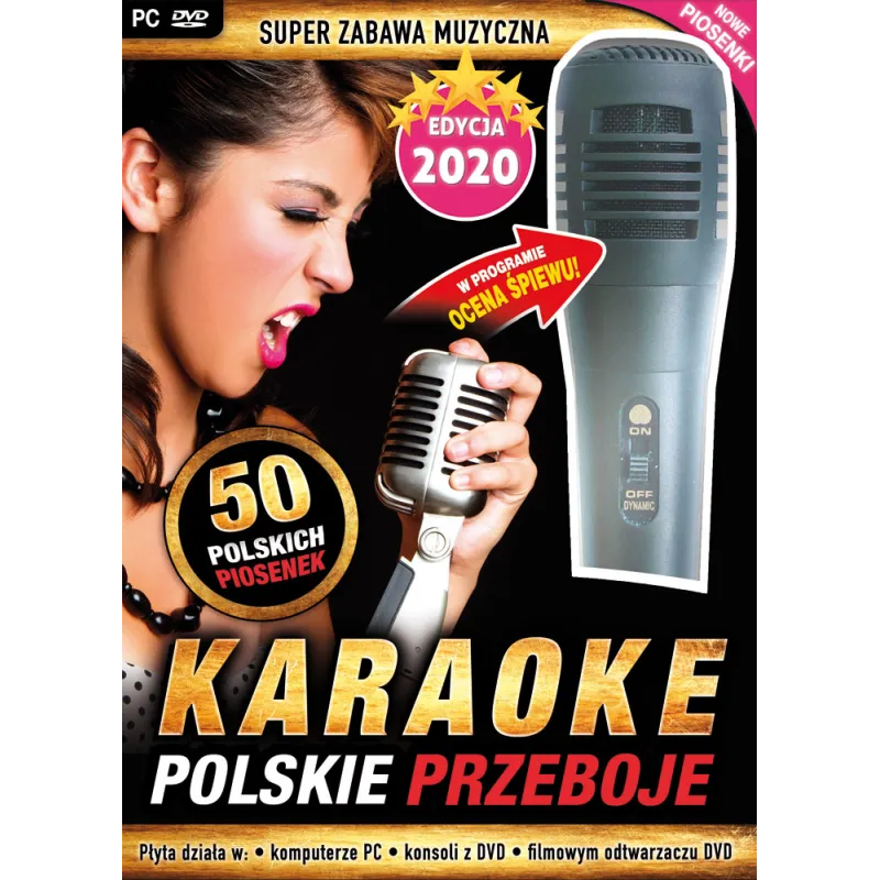 KARAOKE POLSKIE PRZEBOJE + MIKROFON PC DVD